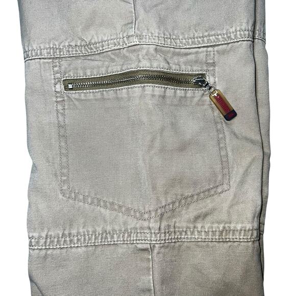 Vintage y2k Skechers khaki carpenter cargo skater baggy pants youth size 6 - Picture 7 of 10